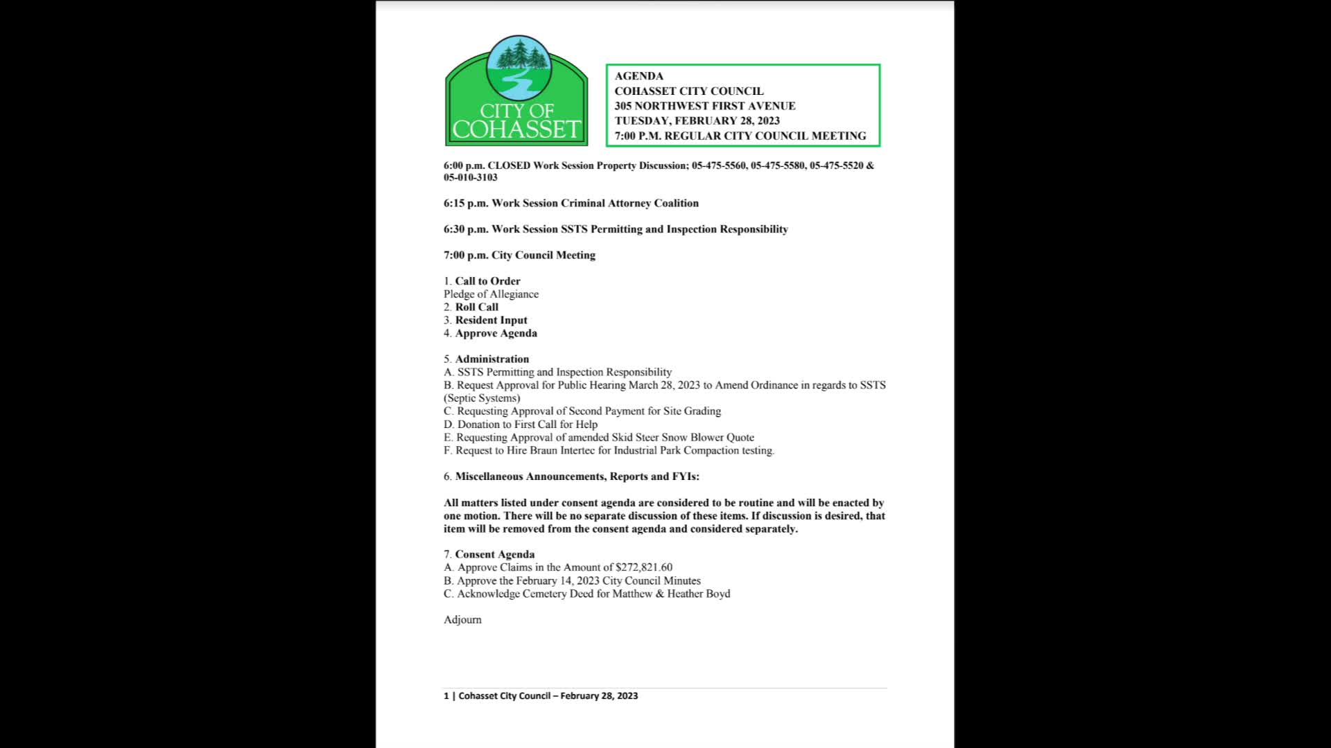 Thumbnail image for Community Matters - Cohasset City Council