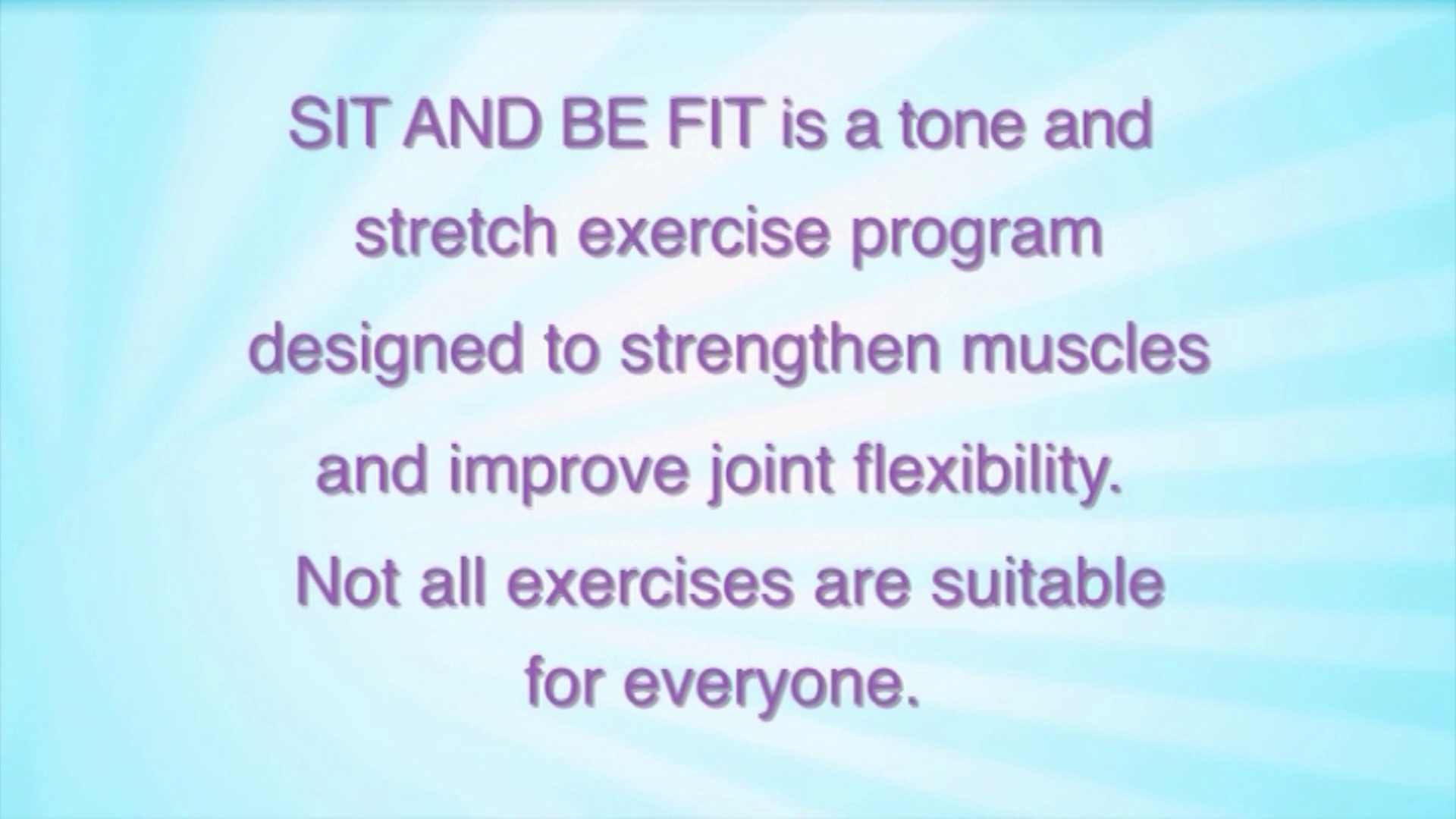 Thumbnail image for Sit and Be Fit - Episode 1507