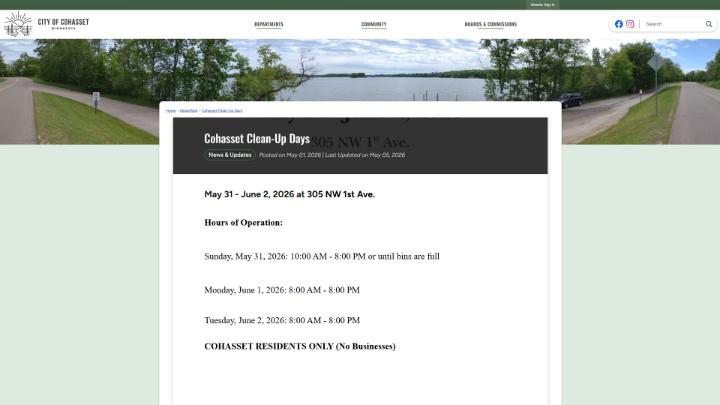 Thumbnail image for This weekend only — Cohasset Cleanup Days are here