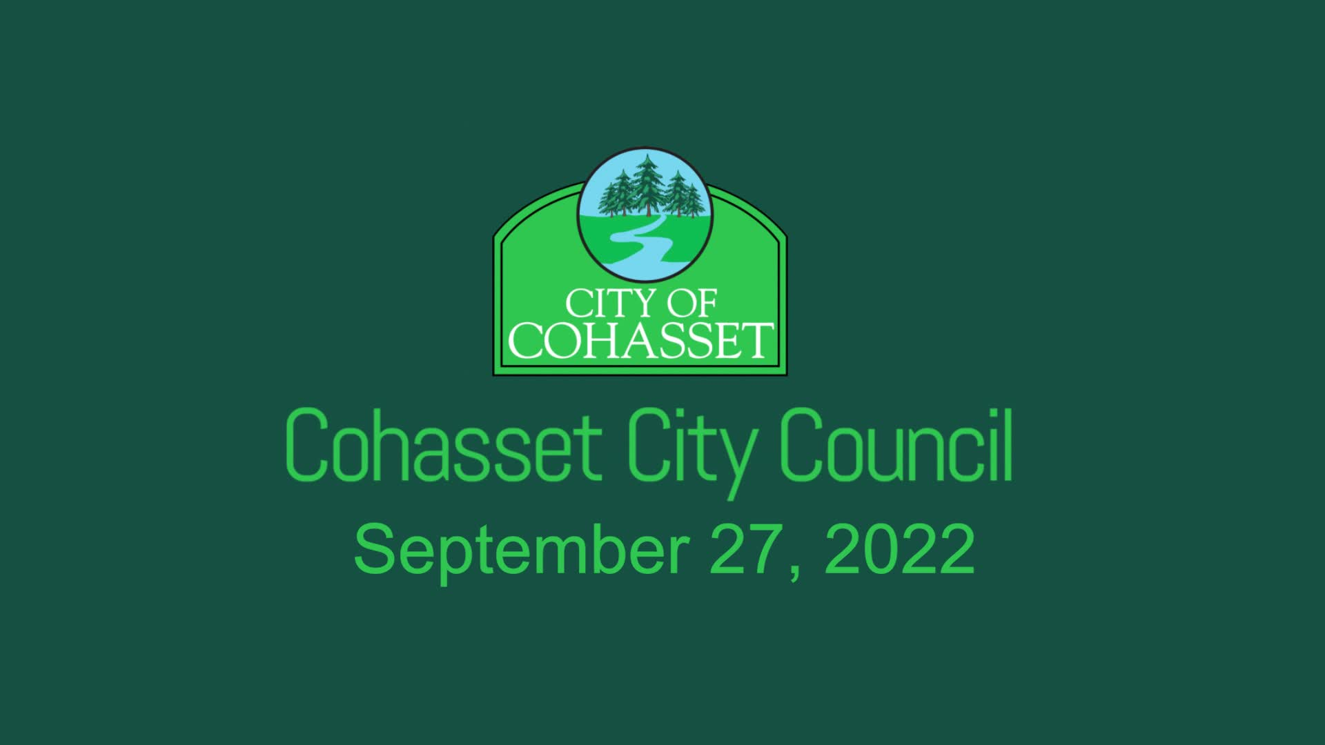 Thumbnail image for Cohasset City Council - 09-27-2022
